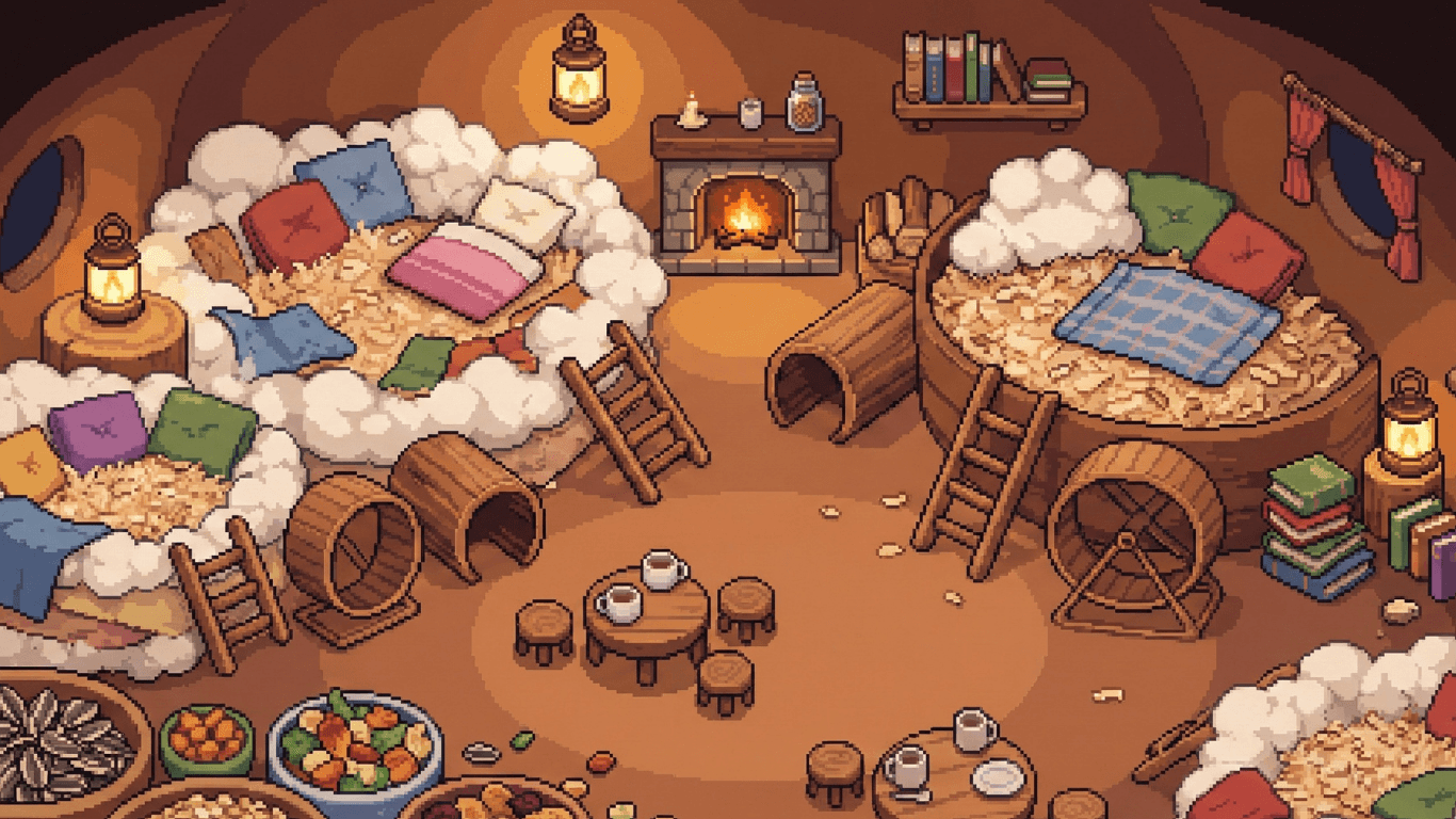 巣ごもりハムスターの背景